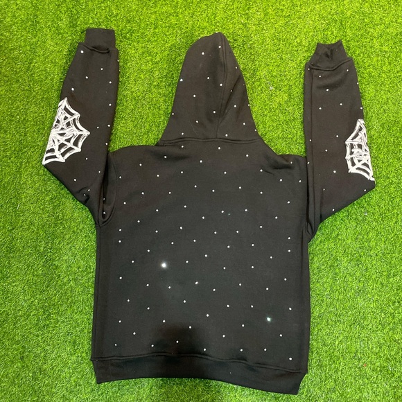 Black Spider Web Hoodie - Picture 2 of 3